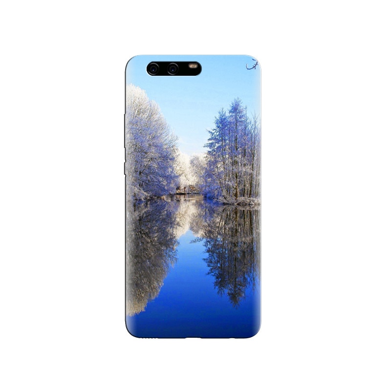 Husa Huawei P10 PLUS White Snow Trees Clear Blue Lake