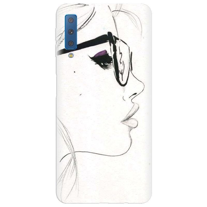 Husa silicon pentru Samsung Galaxy A7 2018, Girl Face