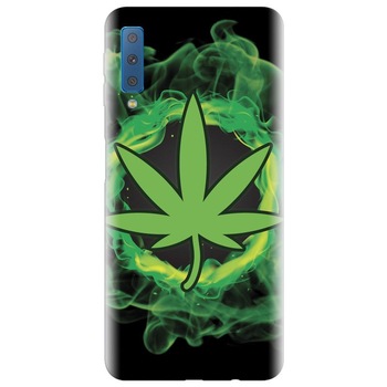 Husa silicon pentru Samsung Galaxy A7 2018, GreenFlames Husa silicon pentru Samsung Galaxy A7 2018, GreenFlames