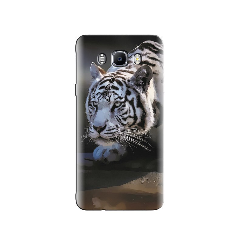 Husa Samsung J5 2016 White Tiger Animal Real View Background