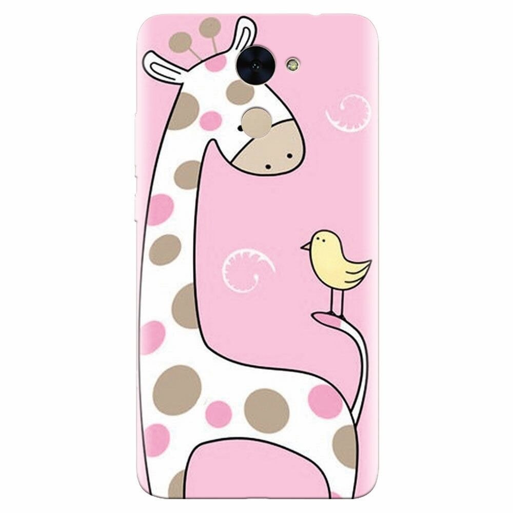 Husa silicon pentru Huawei Y7 Prime 2017, Cute Giraffe
