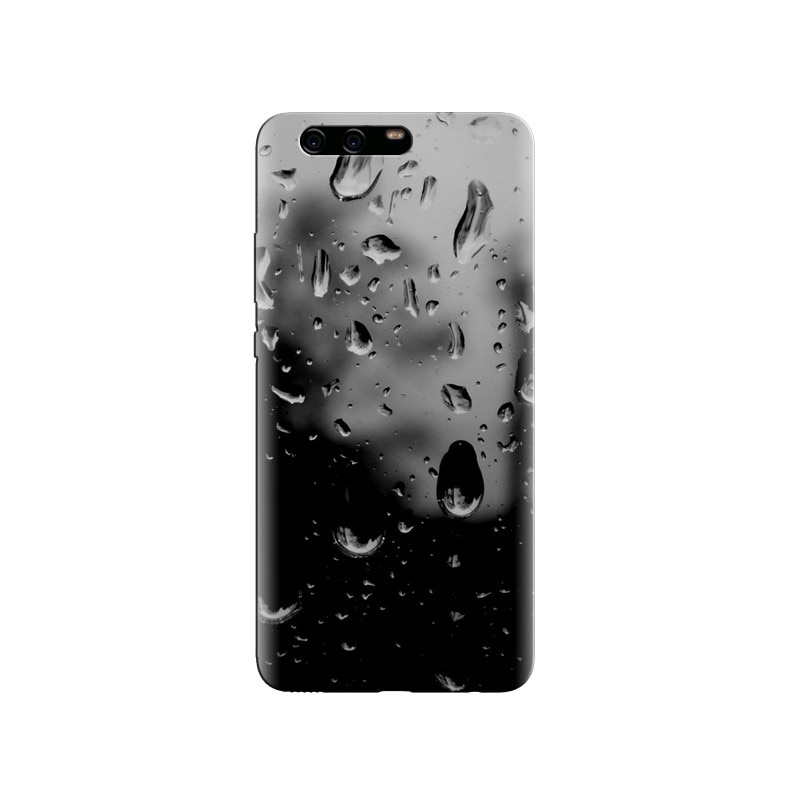 Husa Huawei P10 PLUS Black And White Raindrops On Glass