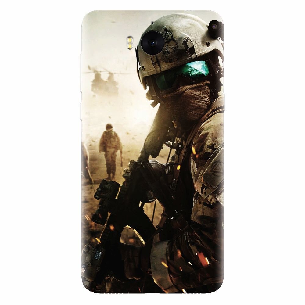 Husa silicon pentru Huawei Y6 2017, Battlefield