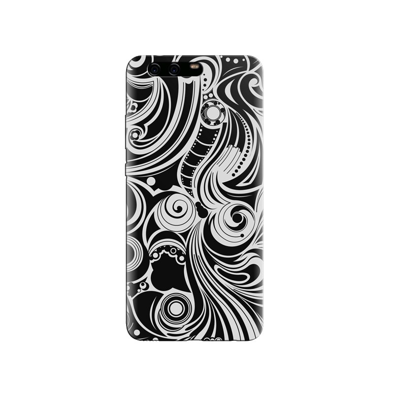 Husa Huawei P10 PLUS Black And White Spiral Pattern