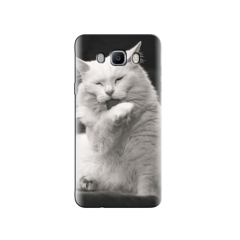 Husa Samsung J5 2016 White And Beautiful Animal Cat Good