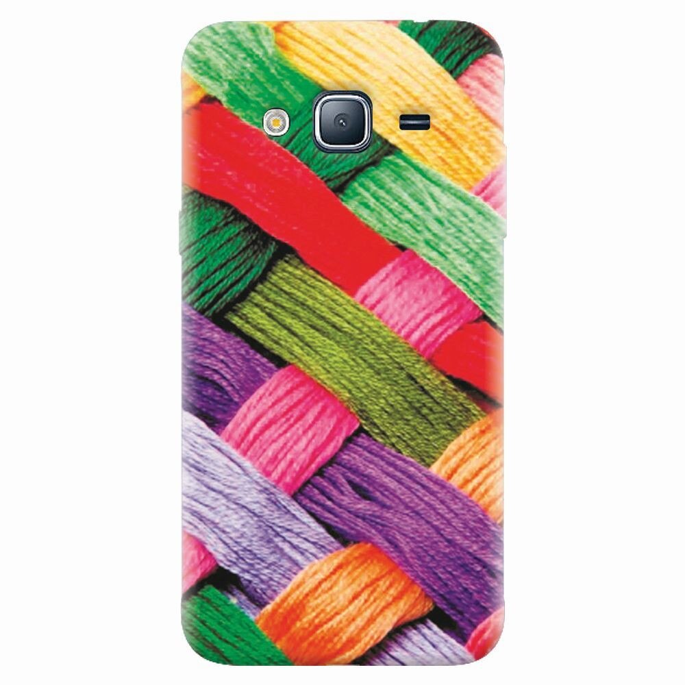 Husa silicon pentru Samsung Galaxy J7 2015, Colorful Woolen Art