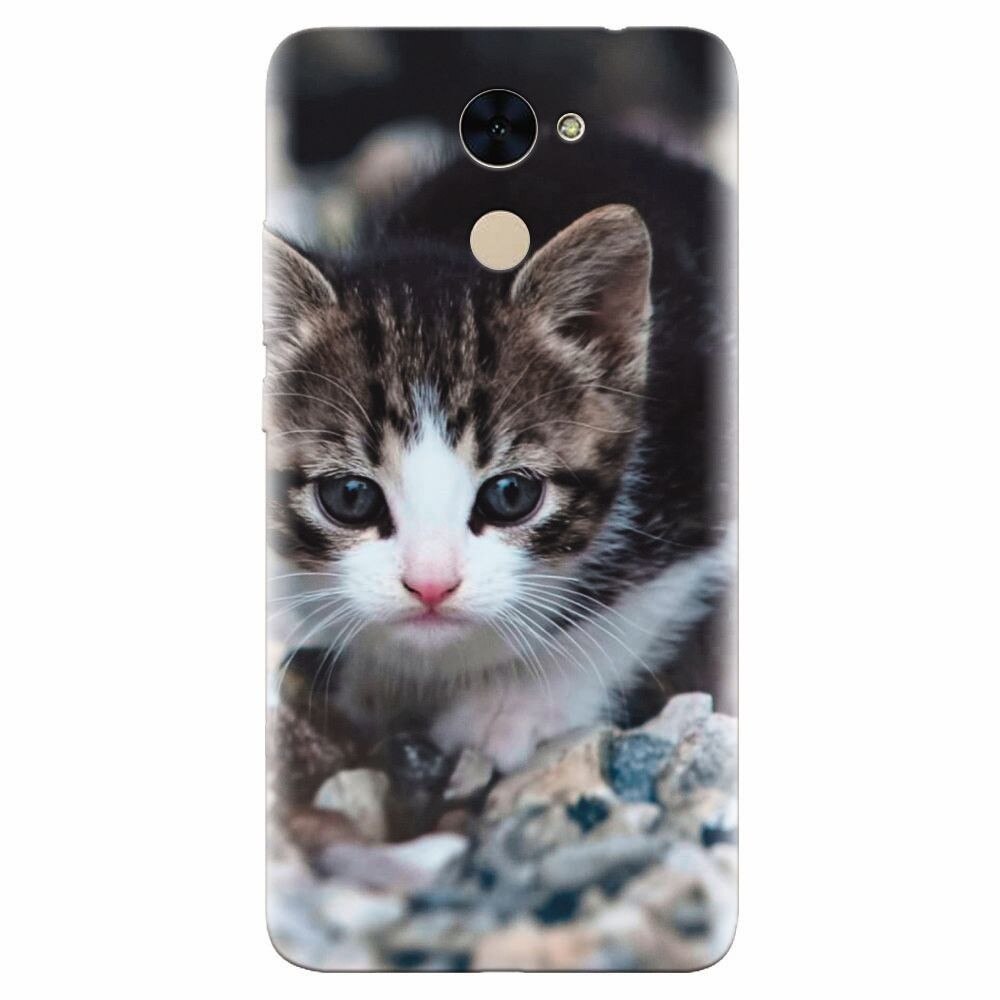 Husa silicon pentru Huawei Enjoy 7 Plus, Animal Cat