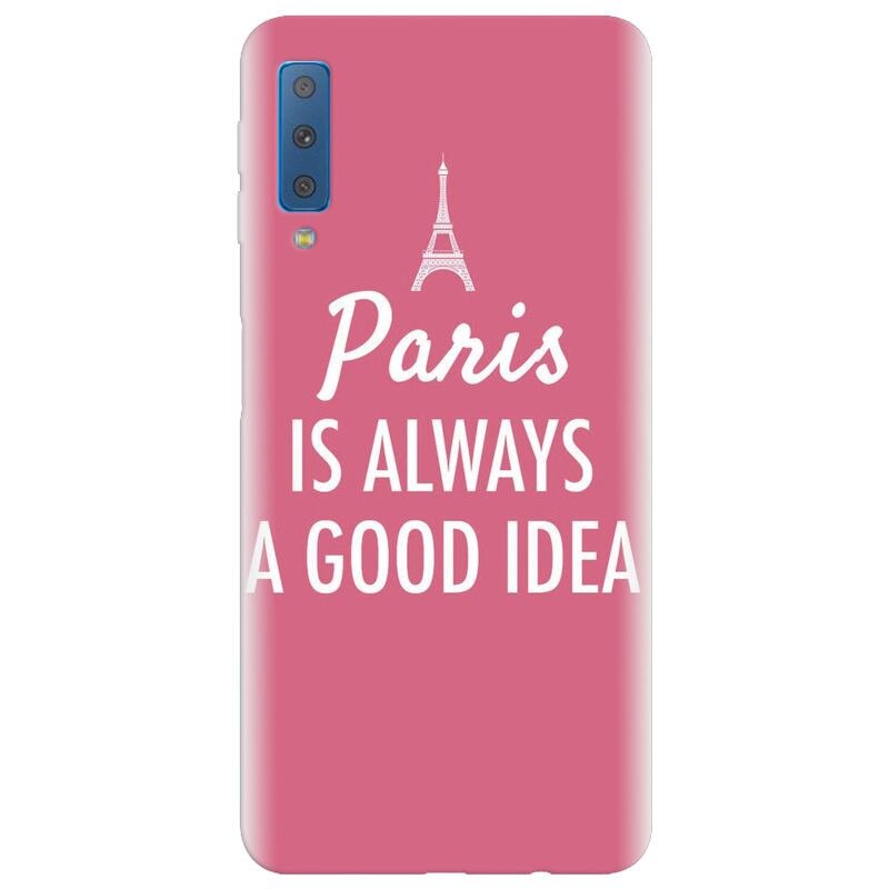 Husa silicon pentru Samsung Galaxy A7 2018, Paris Is Always A Good Idea