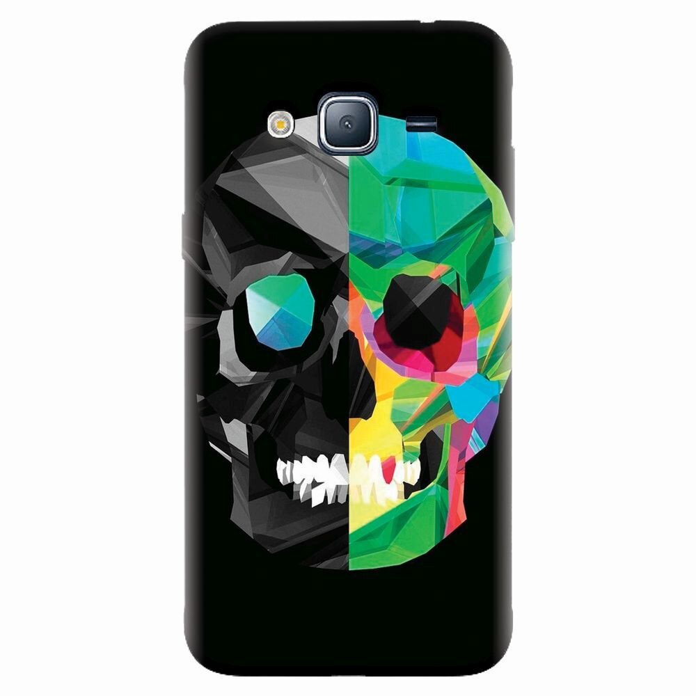 Husa silicon pentru Samsung Galaxy J5 2015, Colorful Skull