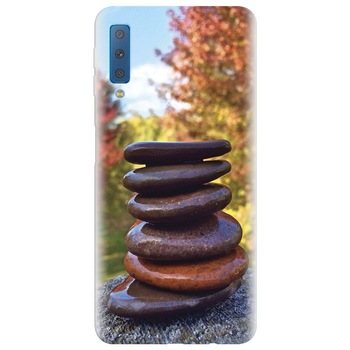 Husa silicon pentru Samsung Galaxy A7 2018, Stacking Stones Husa silicon pentru Samsung Galaxy A7 2018, Stacking Stones