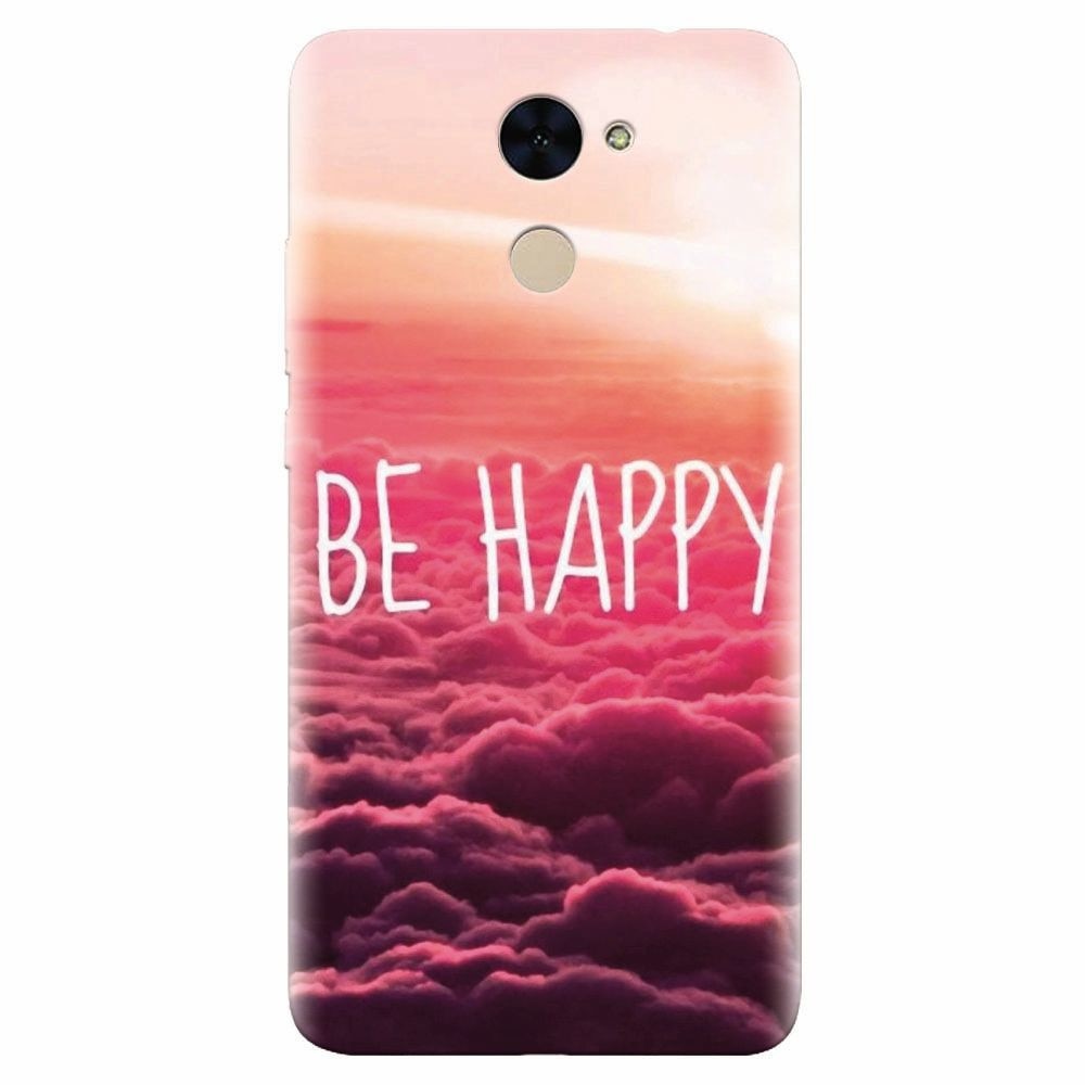 Husa silicon pentru Huawei Y7 Prime 2017, Be Happy Puffy Clouds