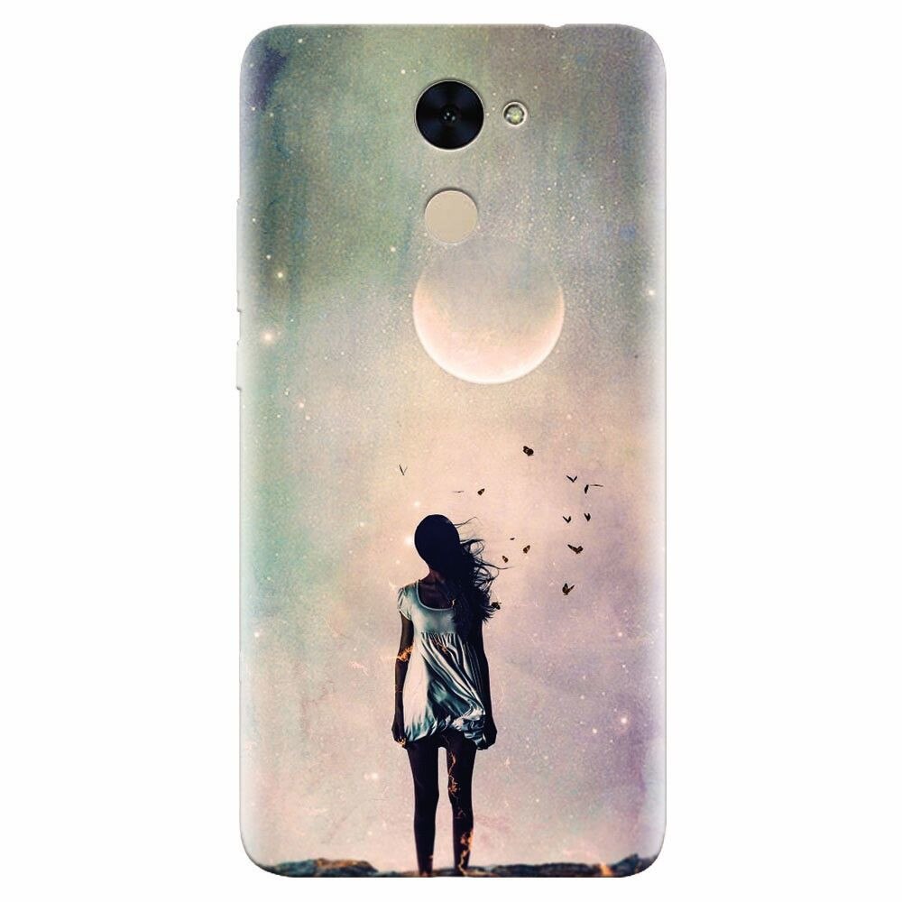 Husa silicon pentru Huawei Enjoy 7 Plus, Alone Woman Cgi Hd K