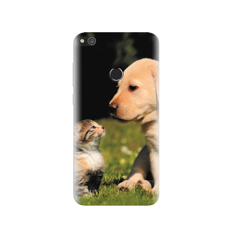 Husa Huawei P8 Lite 2017 Cute Cat And Puppy Dog Animal S