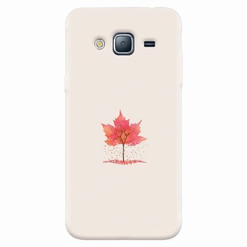 Husa silicon pentru Samsung Galaxy J5 2015, Autumn Tree Leaf Shape Illustration Husa silicon pentru Samsung Galaxy J5 2015, Autumn Tree Leaf Shape Illustration