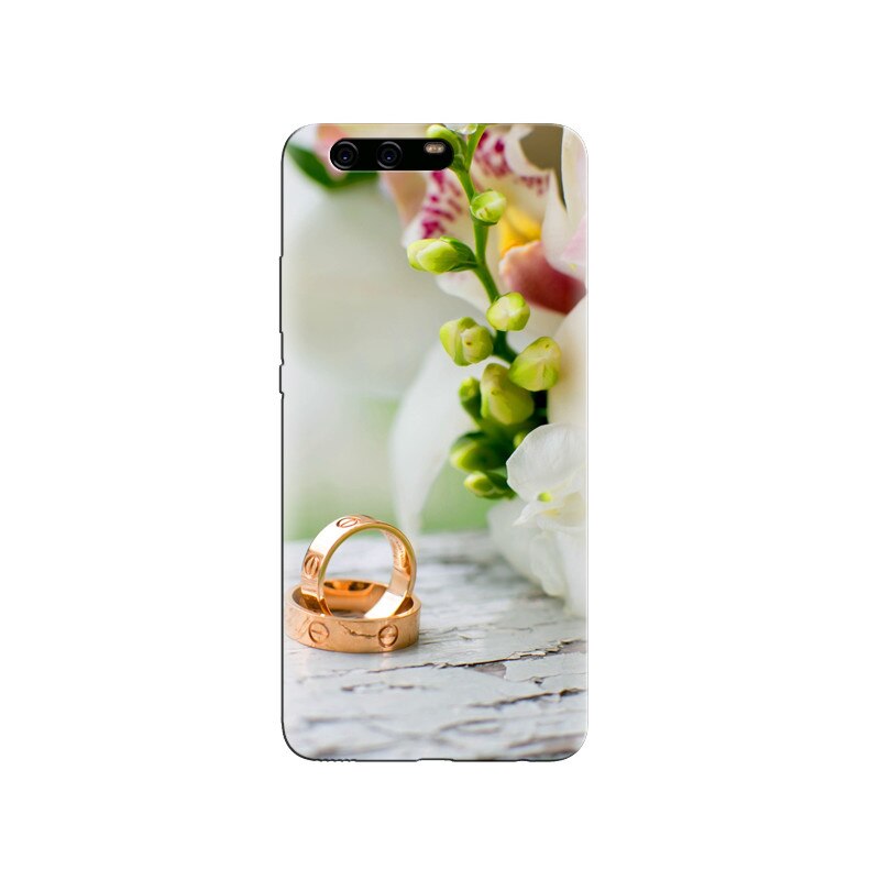Husa Huawei P10 Wedding Rings Flowers