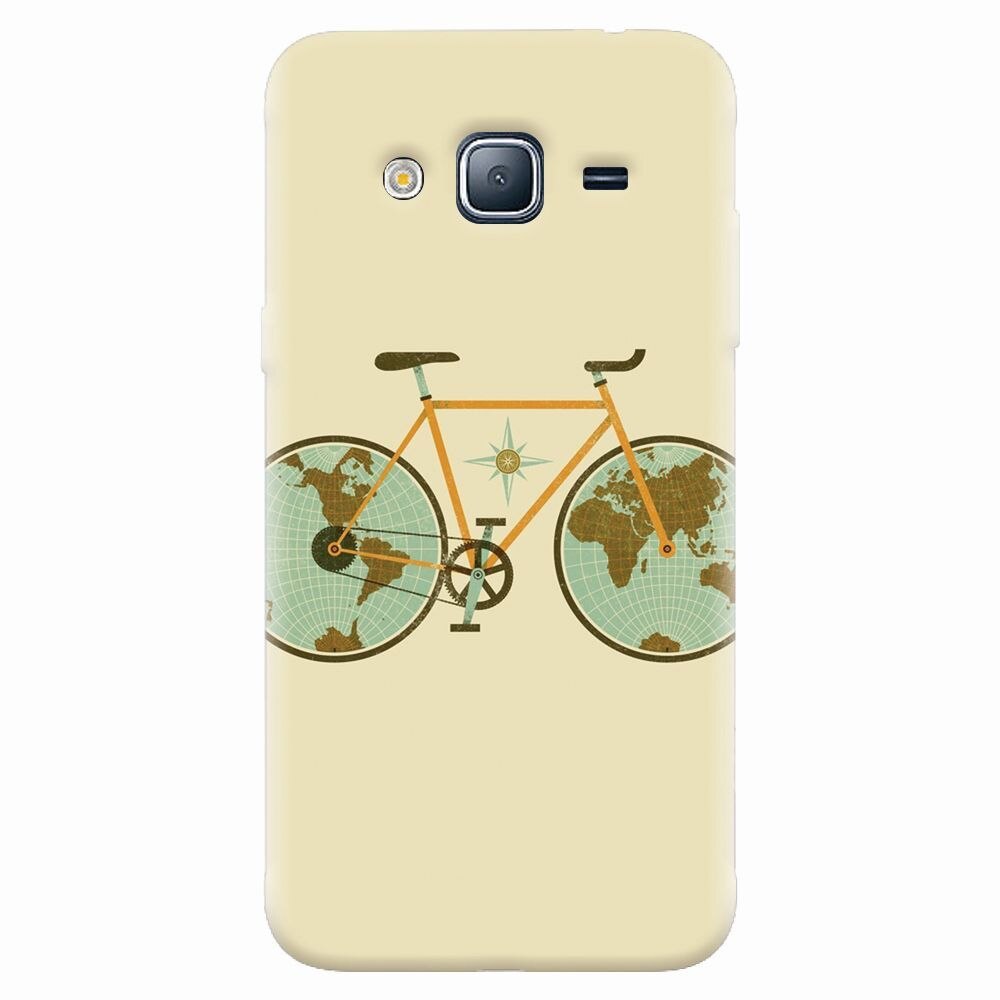 Husa silicon pentru Samsung Galaxy J5 2015, Retro Bicycle Illustration
