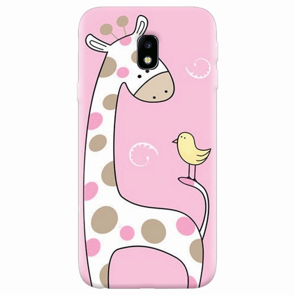 Husa silicon pentru Samsung Galaxy J7 Pro 2017, Cute Giraffe
