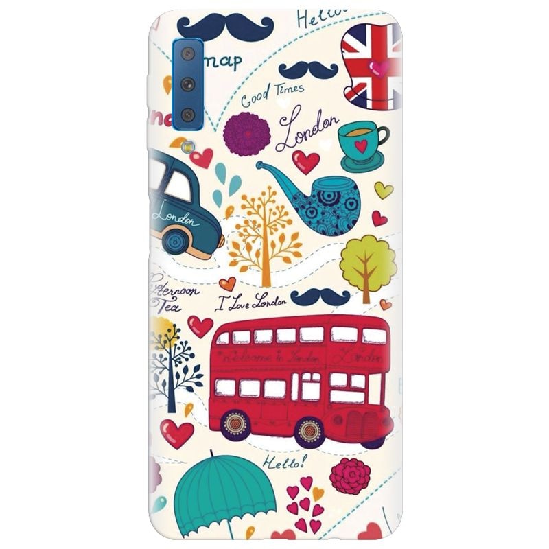 Husa silicon pentru Samsung Galaxy A7 2018, Welcome In London