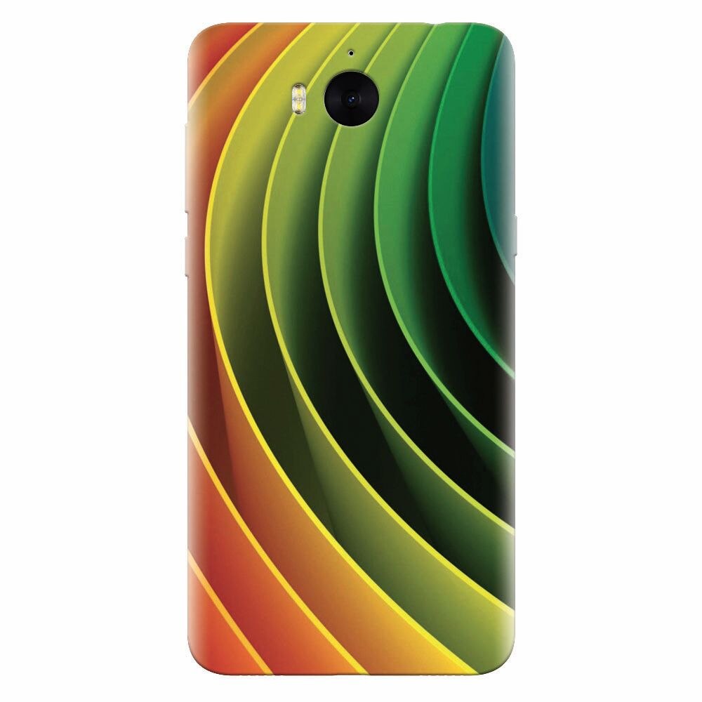 Husa silicon pentru Huawei Y5 2017, 3D Multicolor Abstract Lines