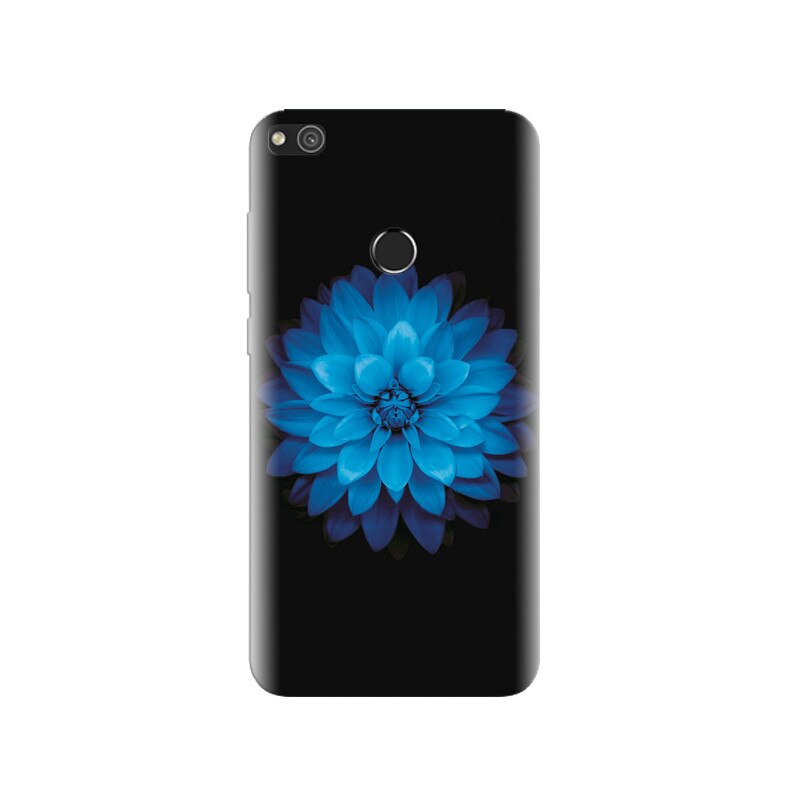Husa Huawei P8 Lite 2017 Blue Lotus Flower Black Backgrounds