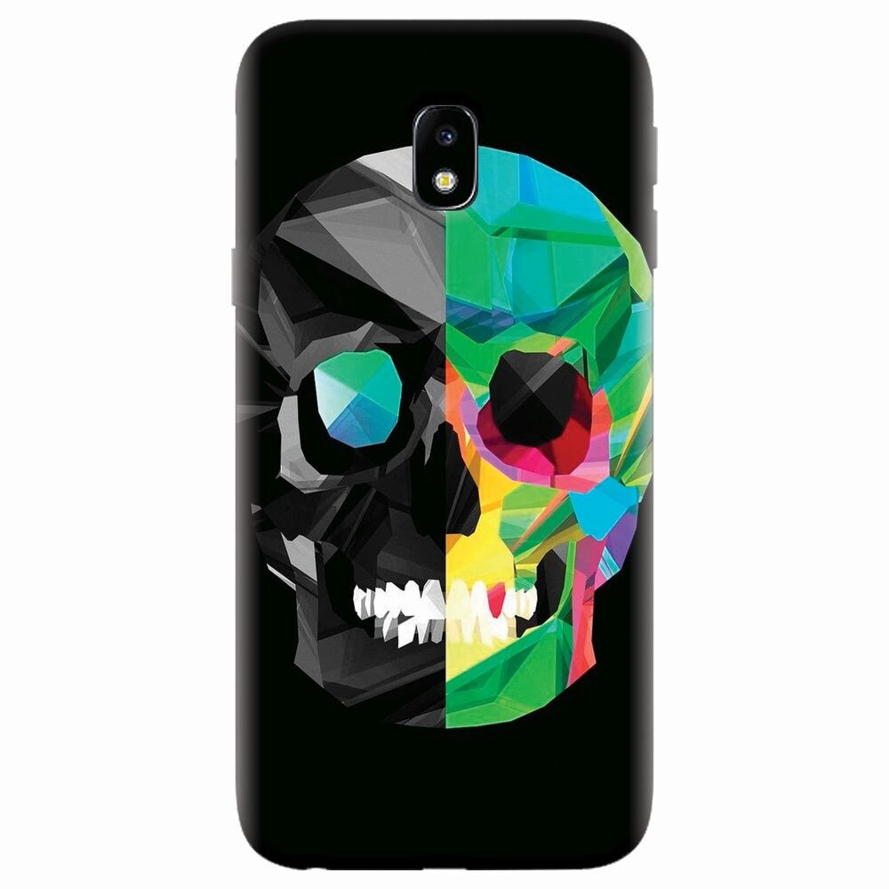 Husa silicon pentru Samsung Galaxy J7 2017, Colorful Skull