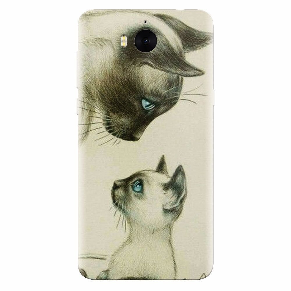 Husa silicon pentru Huawei Y6 2017, Little Cat