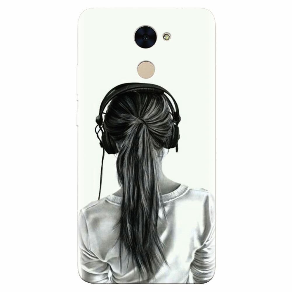 Husa silicon pentru Huawei Nova Lite Plus, Girl With Headphone