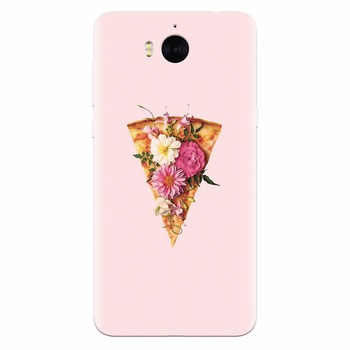 Husa silicon pentru Huawei Y6 2017, Flower Pizza Husa silicon pentru Huawei Y6 2017, Flower Pizza