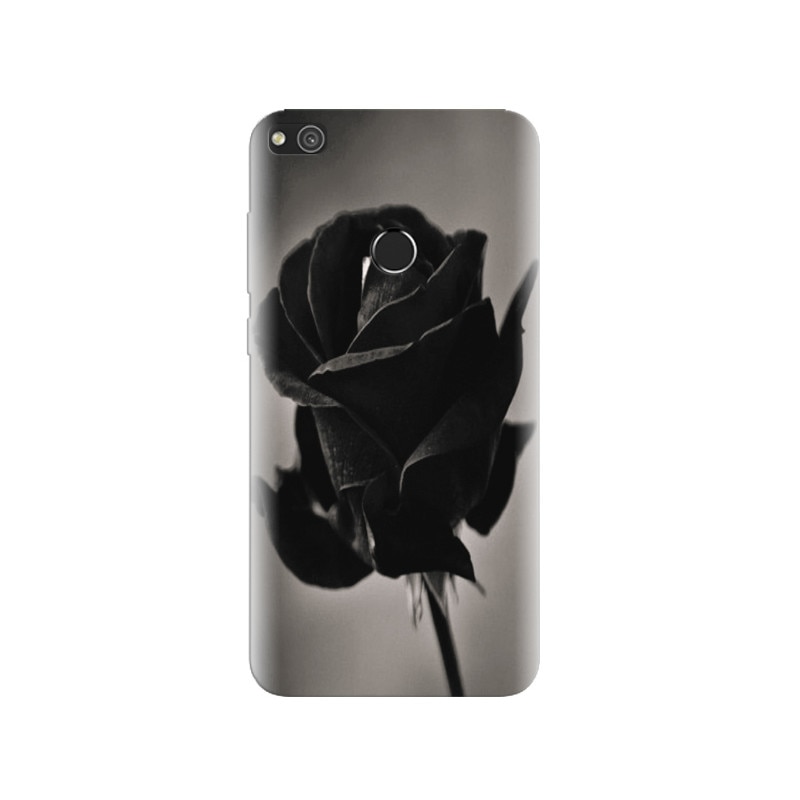 Husa Huawei P8 Lite 2017 Black Rose Flower Images