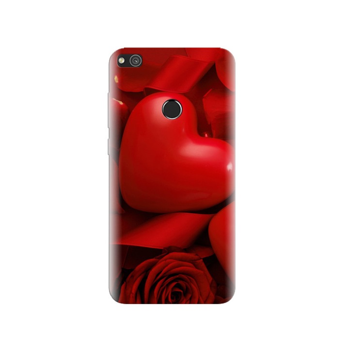 Huawei P8 Lite 2017 Happy Rose Day Rose And Heart калъф