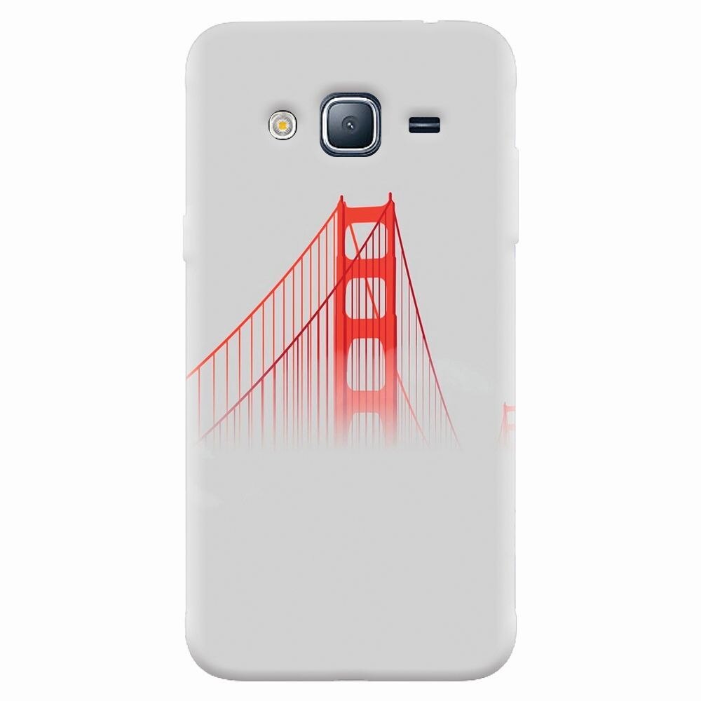 Husa silicon pentru Samsung Galaxy J7 2015, Red Bridge In Clouds