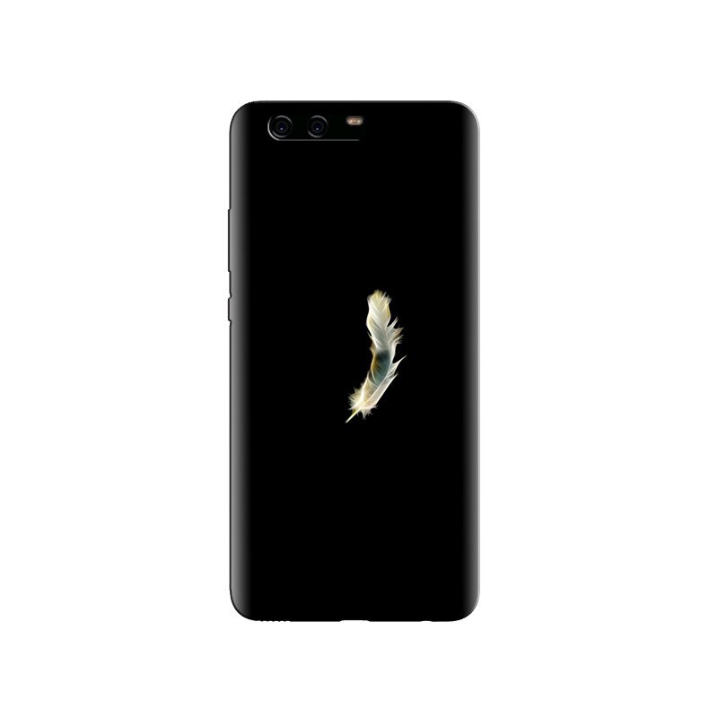 Husa Huawei P10 PLUS Black White Abstract Feather