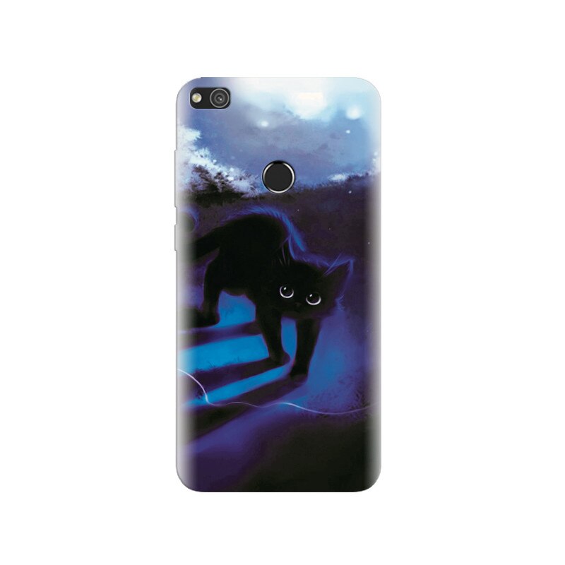 Husa Huawei P8 Lite 2017 Cute Art Of Black Kitty Hqs