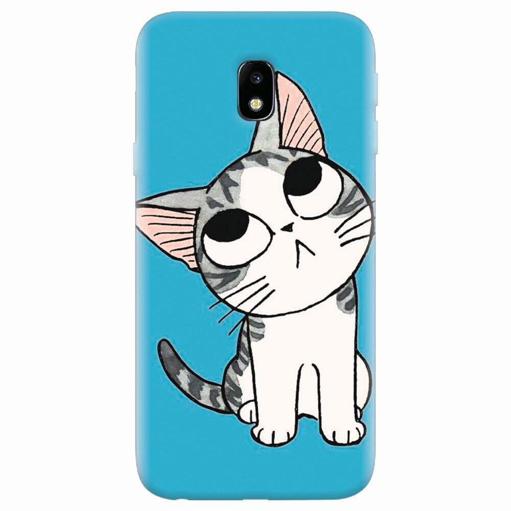 Husa silicon pentru Samsung Galaxy J7 Pro 2017, Cat Lovely Cartoon