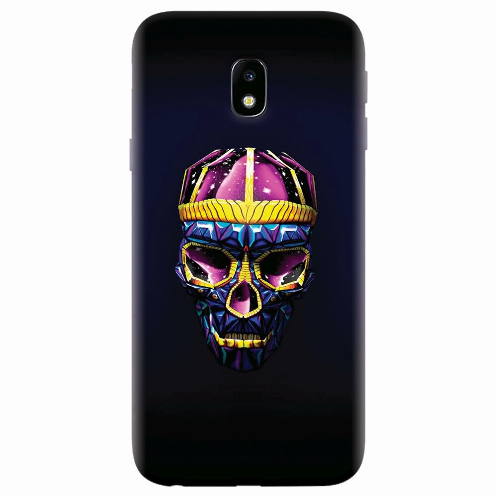 Husa silicon pentru Samsung Galaxy J7 Pro 2017, Colorfull Skull