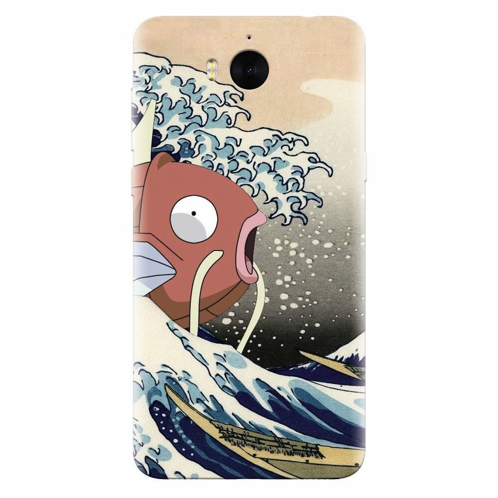 Husa silicon pentru Huawei Y6 2017, Great Wave Fish