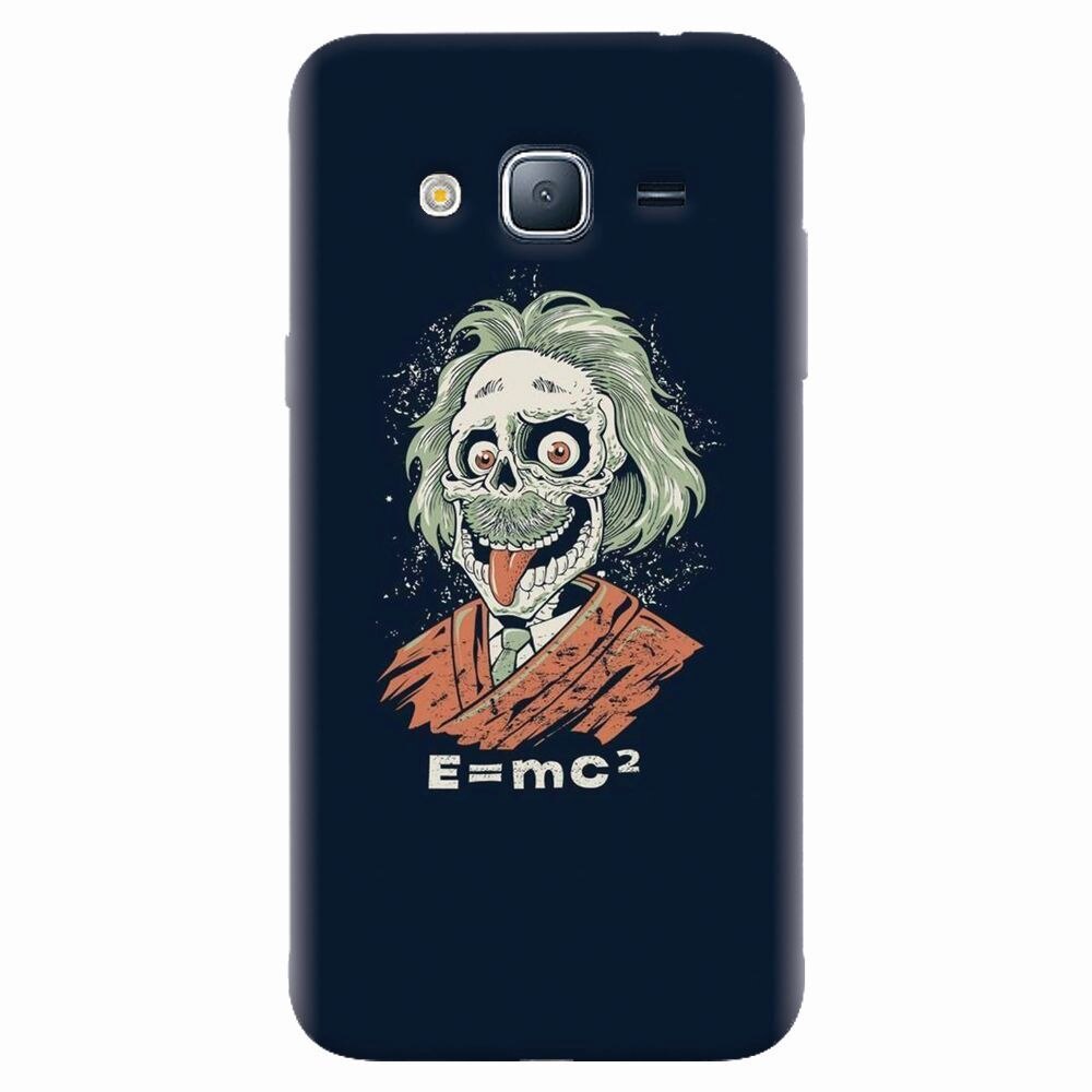 Husa silicon pentru Samsung Galaxy J7 2015, Albert Einstein Caricature