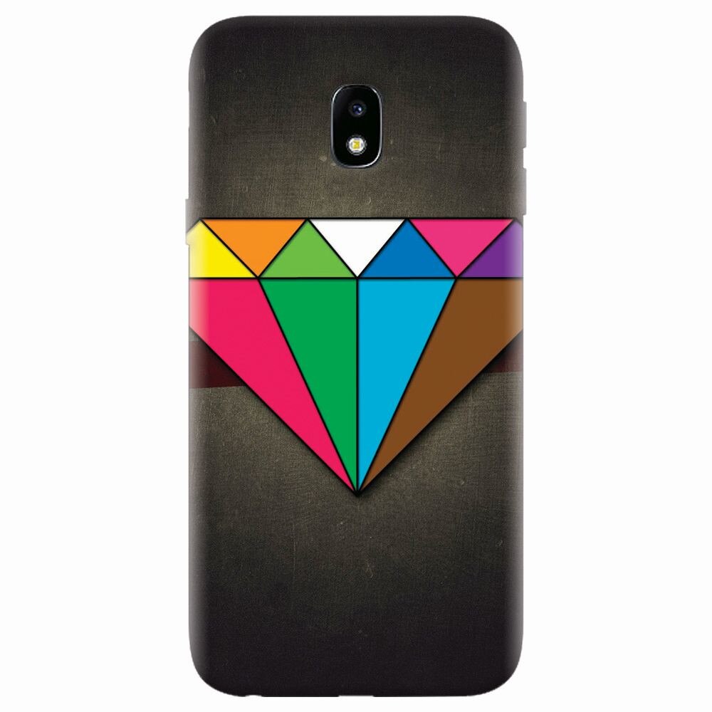 Husa silicon pentru Samsung Galaxy J7 Pro 2017, Colorful Diamond