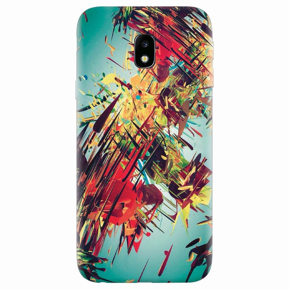Husa silicon pentru Samsung Galaxy J7 Pro 2017, Complex Abstract Colorful 3D Drawing