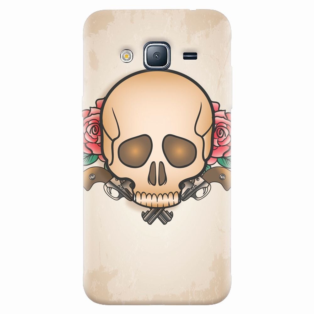 Husa silicon pentru Samsung Galaxy J5 2015, Skulls And Roses
