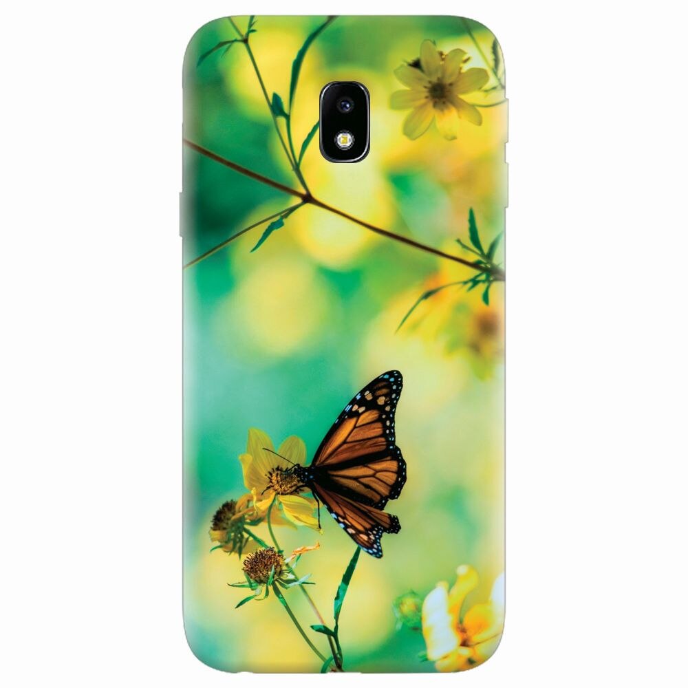Husa silicon pentru Samsung Galaxy J7 Pro 2017, Butterfly