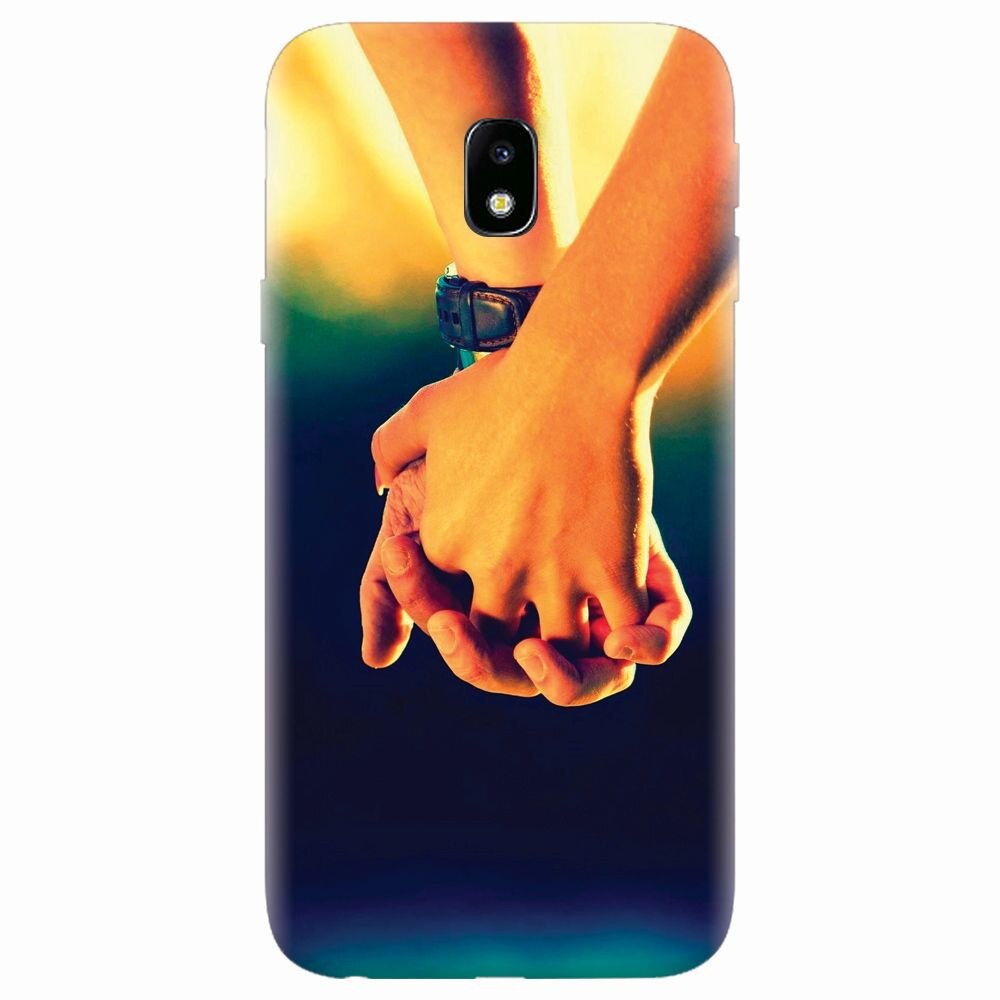 Husa silicon pentru Samsung Galaxy J7 Pro 2017, Couple Holding Hands