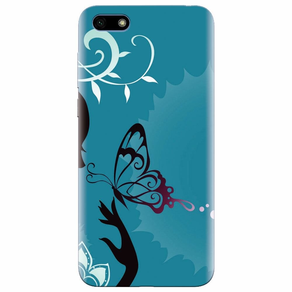 Husa silicon pentru Huawei Y5 Prime 2018, Blue Butterfly