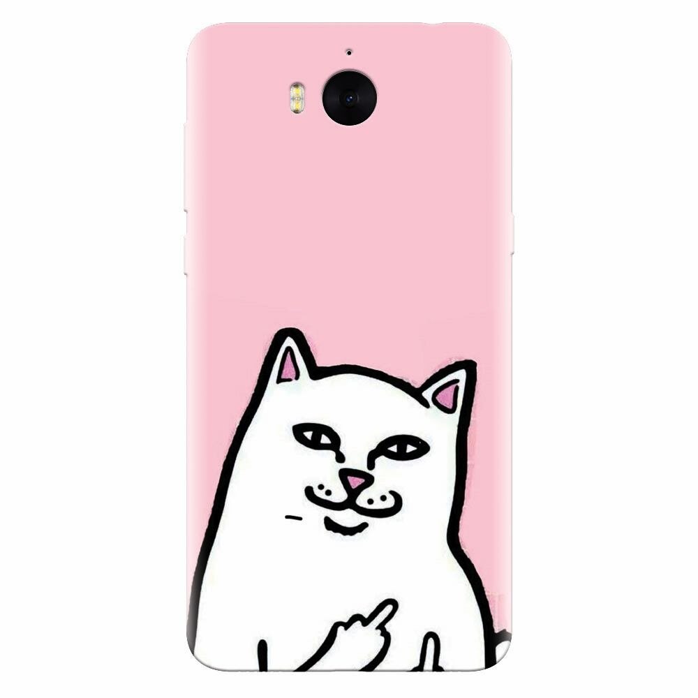 Husa silicon pentru Huawei Y5 2017, White Cat