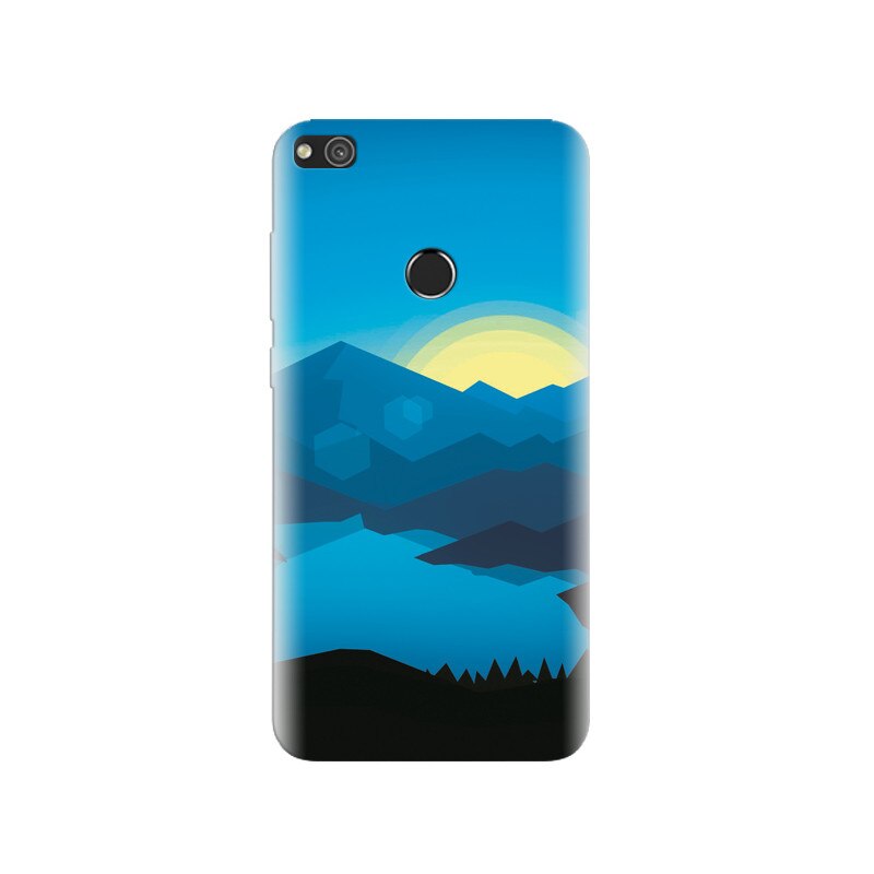 Husa Huawei P8 Lite 2017 Forest Mountains Sunset Cool Weather Minimalism Yn