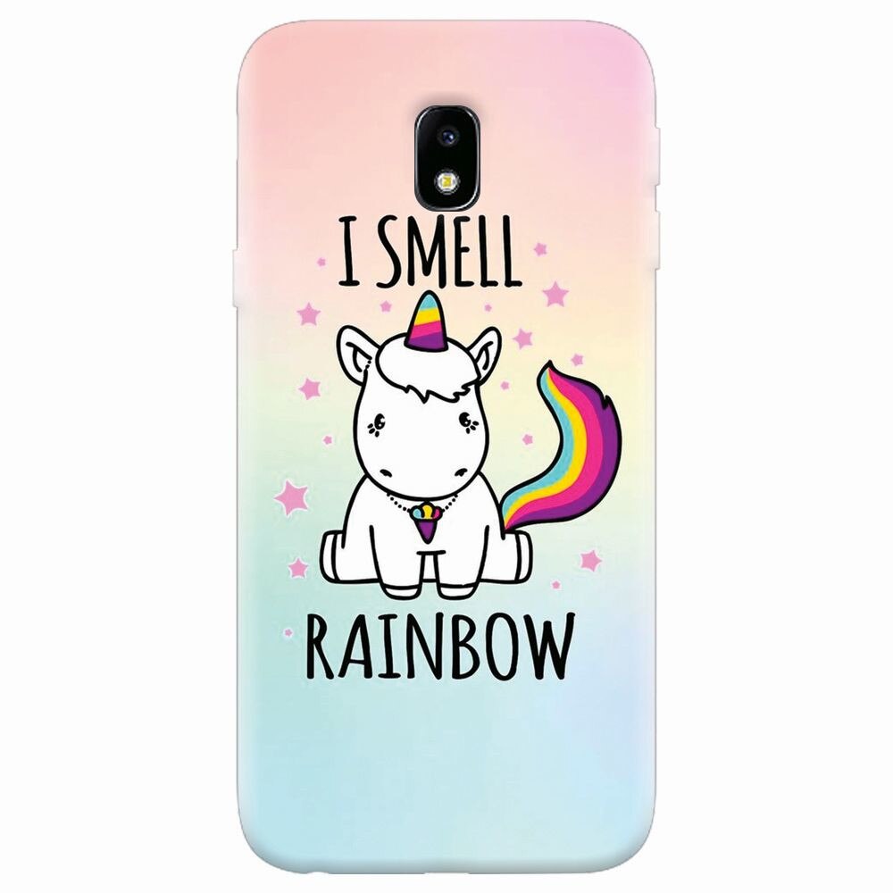 Husa silicon pentru Samsung Galaxy J7 Pro 2017, I Smell Rainbow