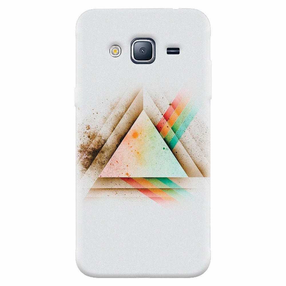 Husa silicon pentru Samsung Galaxy J7 2015, Abstract Grunge Light Triangle