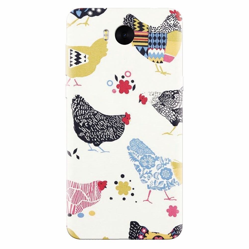 Husa silicon pentru Huawei Y5 2017, Chickens