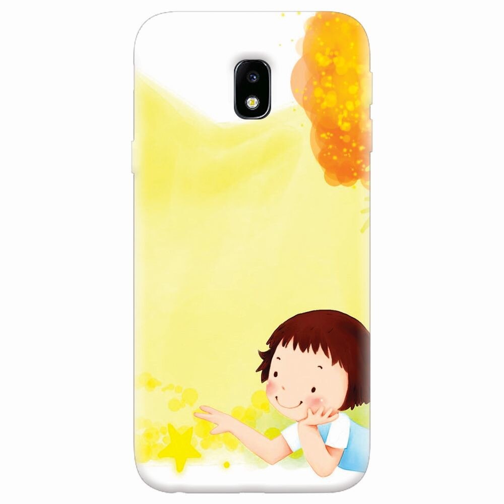 Husa silicon pentru Samsung Galaxy J7 Pro 2017, Child Autumn Paint Hd