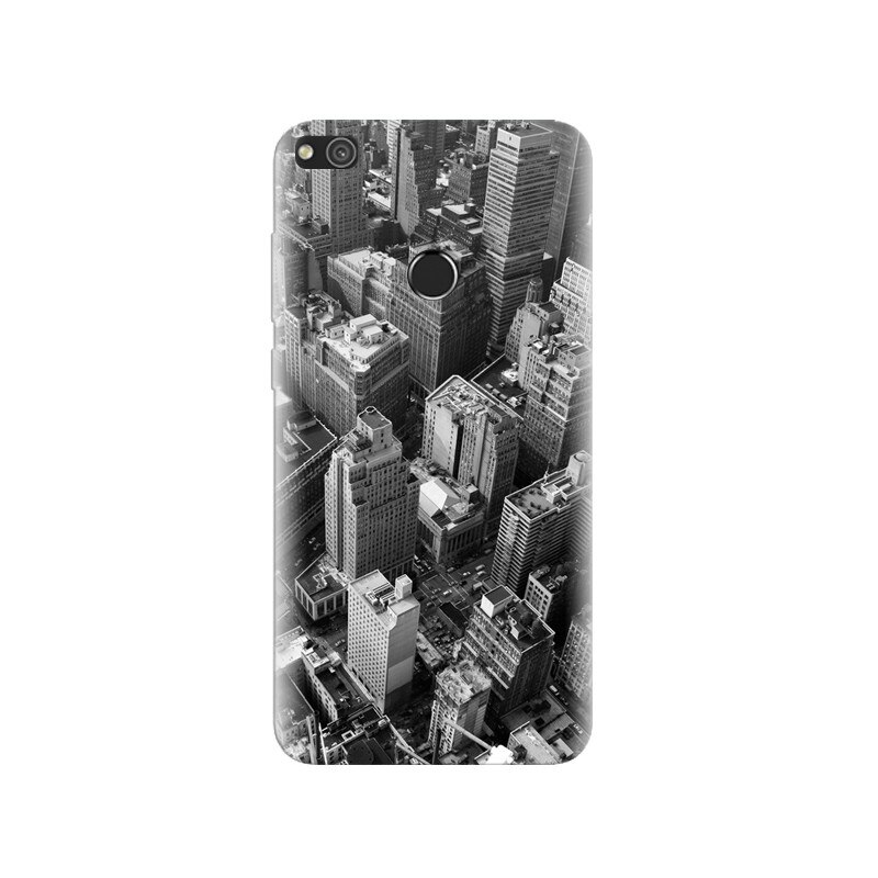 Husa Huawei P8 Lite 2017 Looking Down New York City Grayscale
